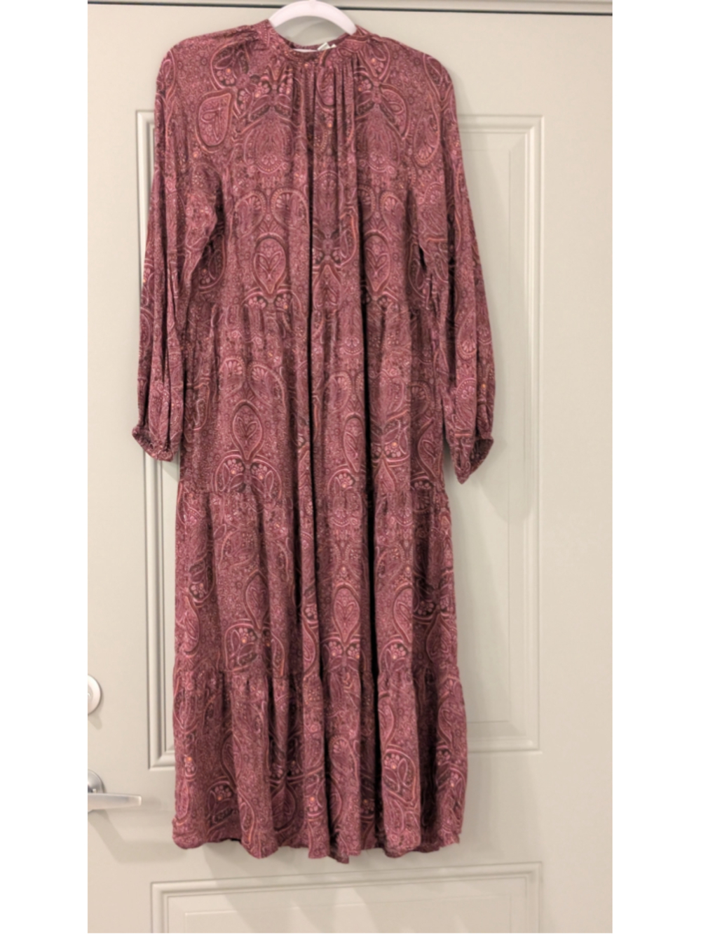 Women's A New Day Paisley Midi Dress XS Purple/Brown